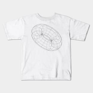 3d wireframe sphere design Kids T-Shirt